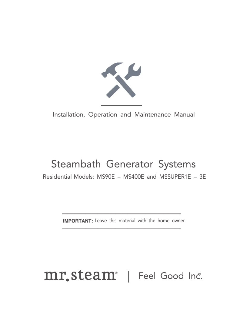 First page image of the manual for MS400E