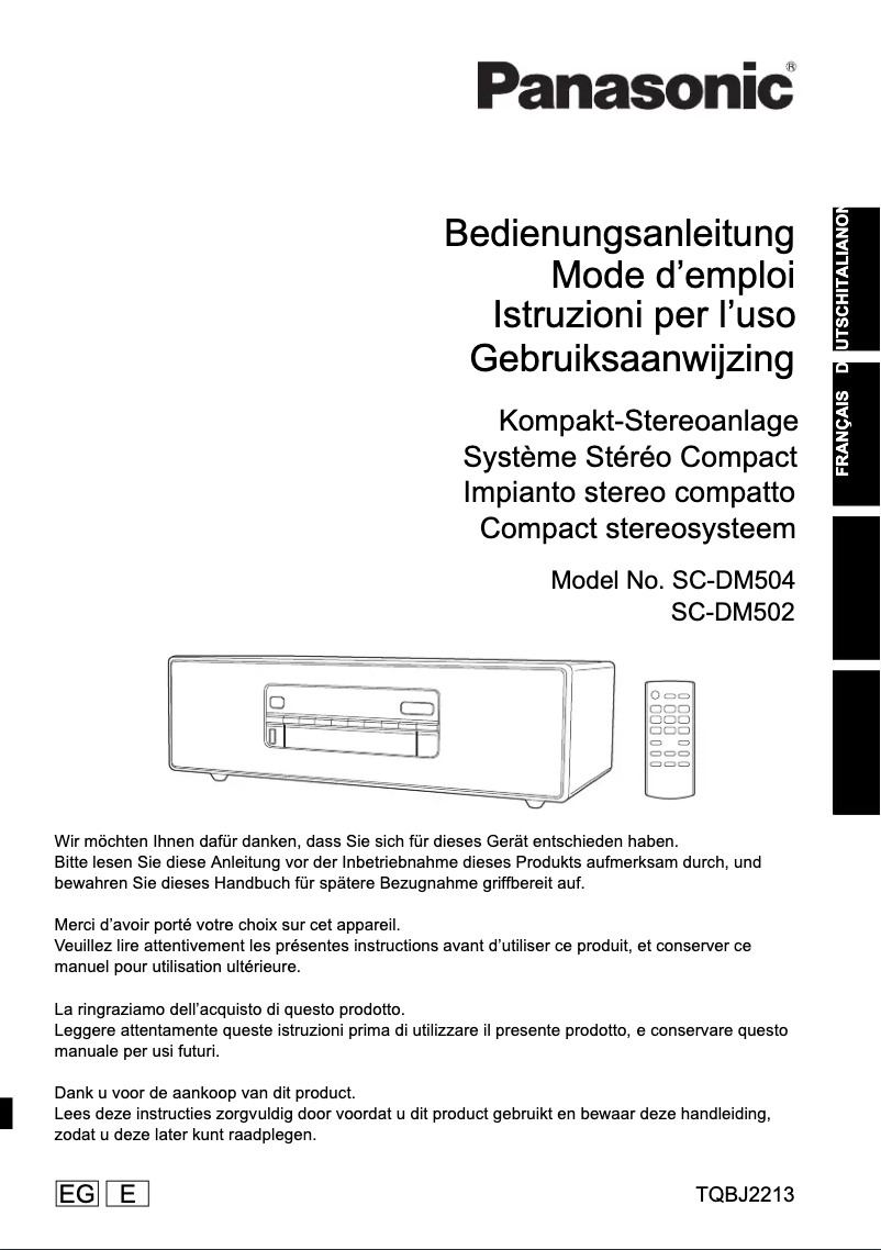 First page image of the manual for SC-DM502