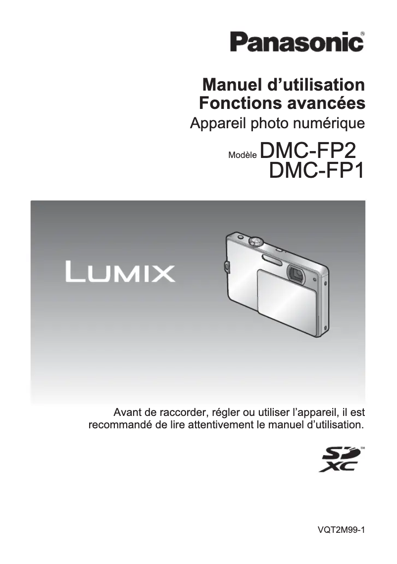 First page image of the manual for Lumix DMC-FP1