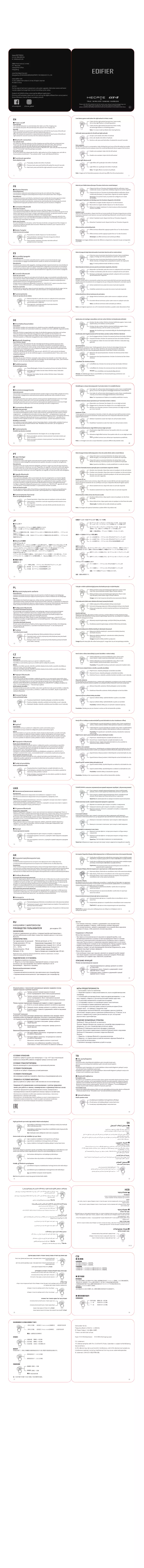 Page 1 of the manual User Manual Edifier GT4