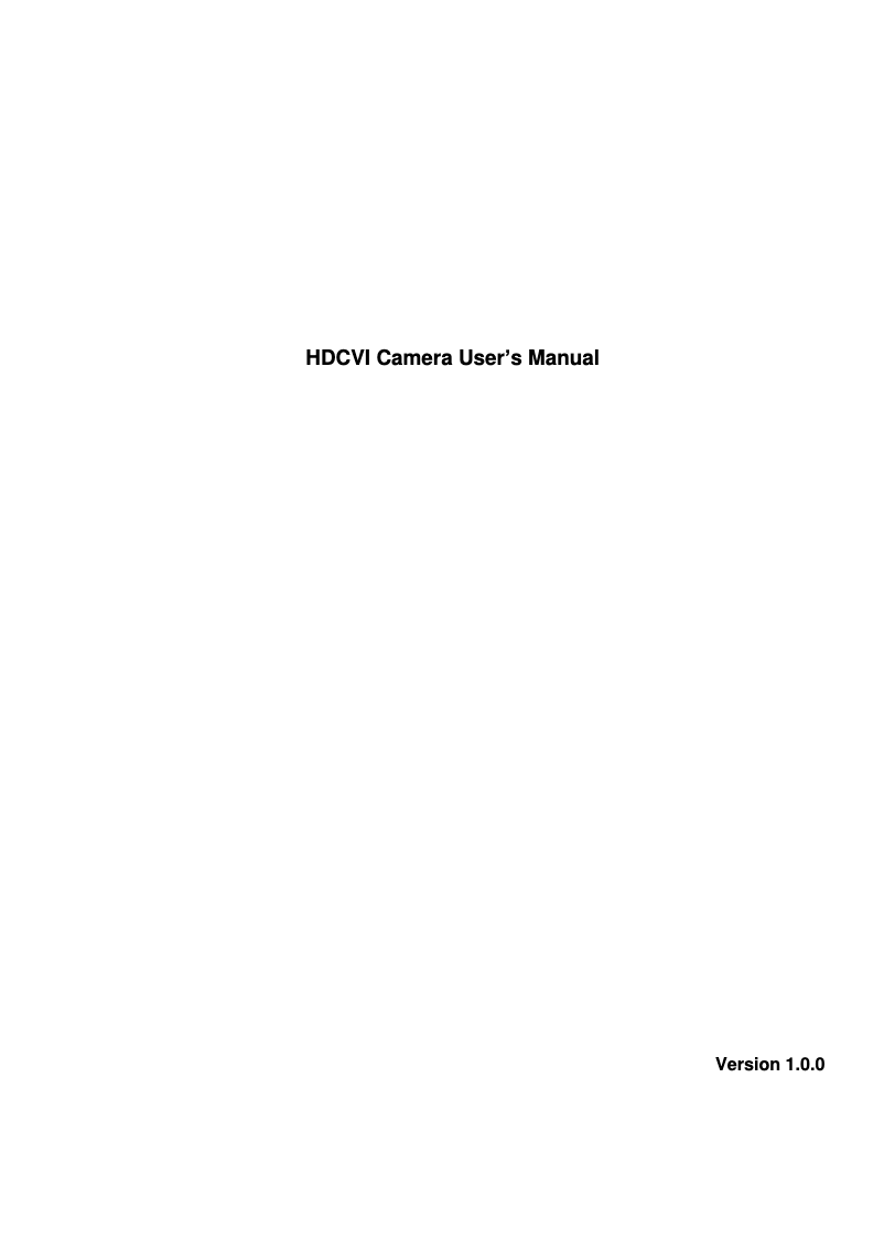 Page 1 of the manual User Manual Dahua Technology Pro HAC-HFW2231BP-0360B