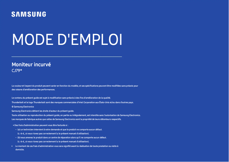 Page 1 of the manual User Manual Samsung C34J791WTM