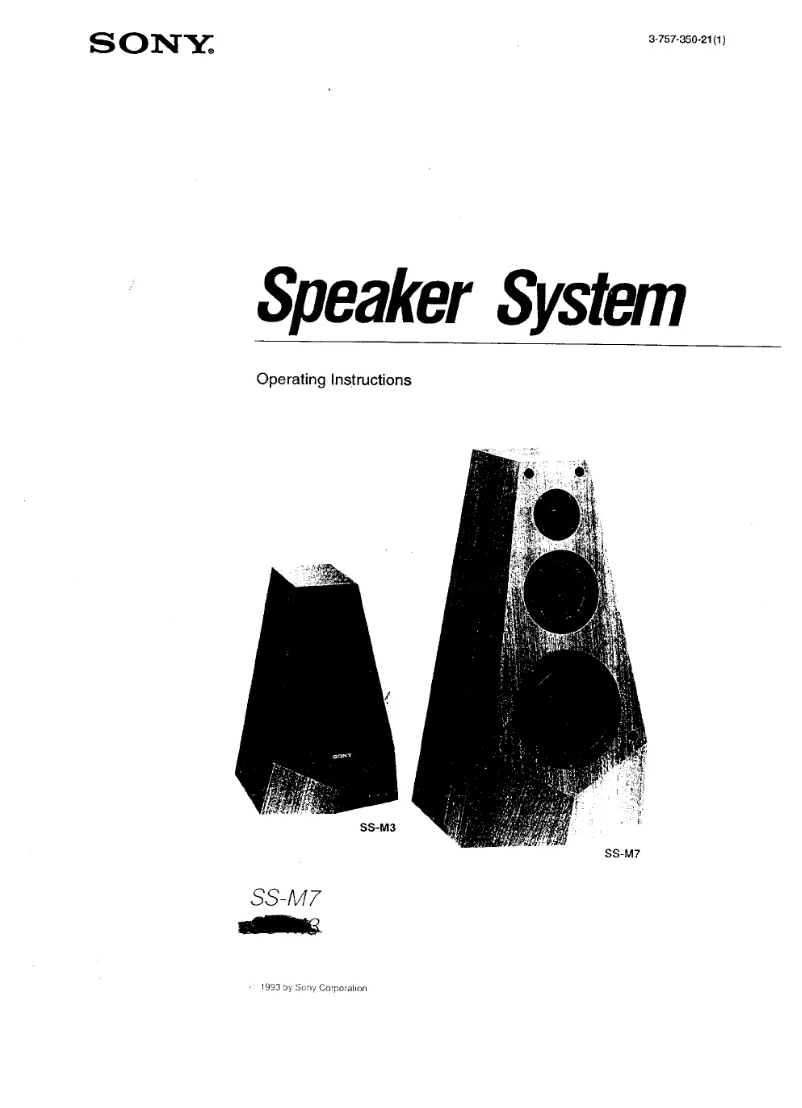 First page image of the manual for SS-M7
