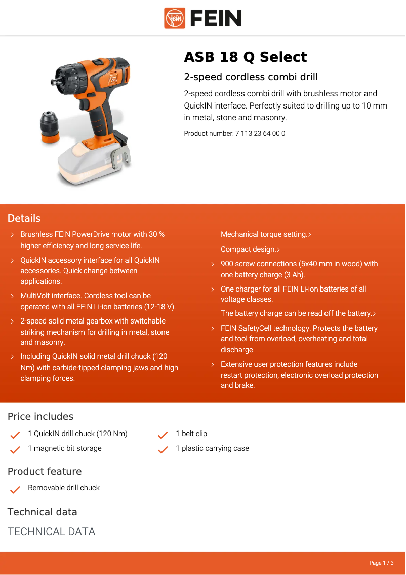 First page image of the manual for ASB 18 Q Select