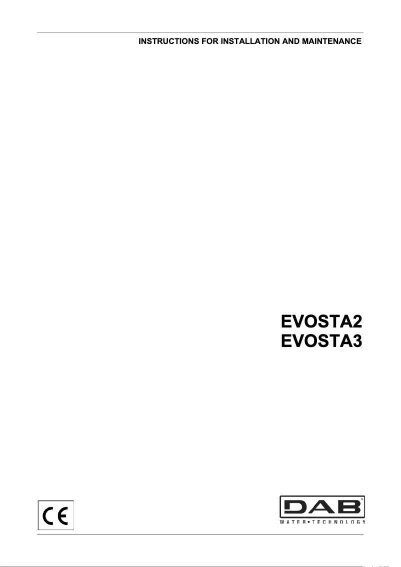 First page image of the manual for Evosta 3 8M 80/180