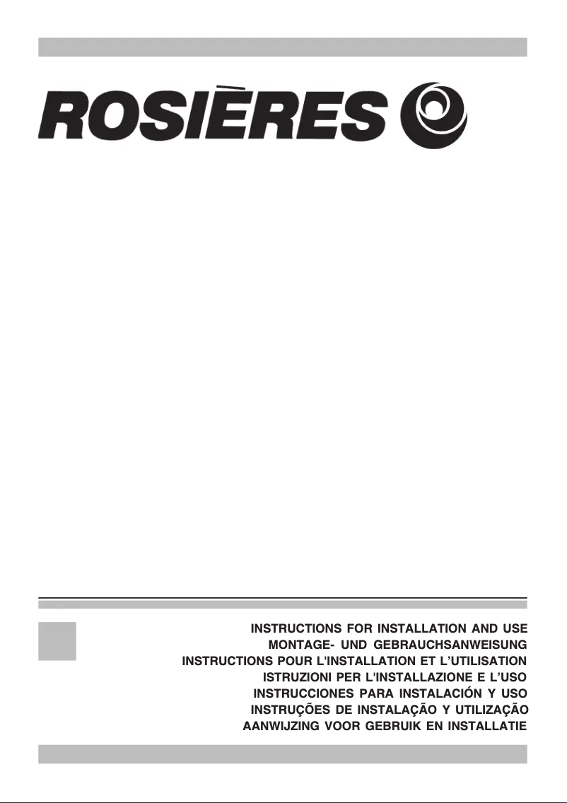 First page image of the manual for RHG 527/1 RB