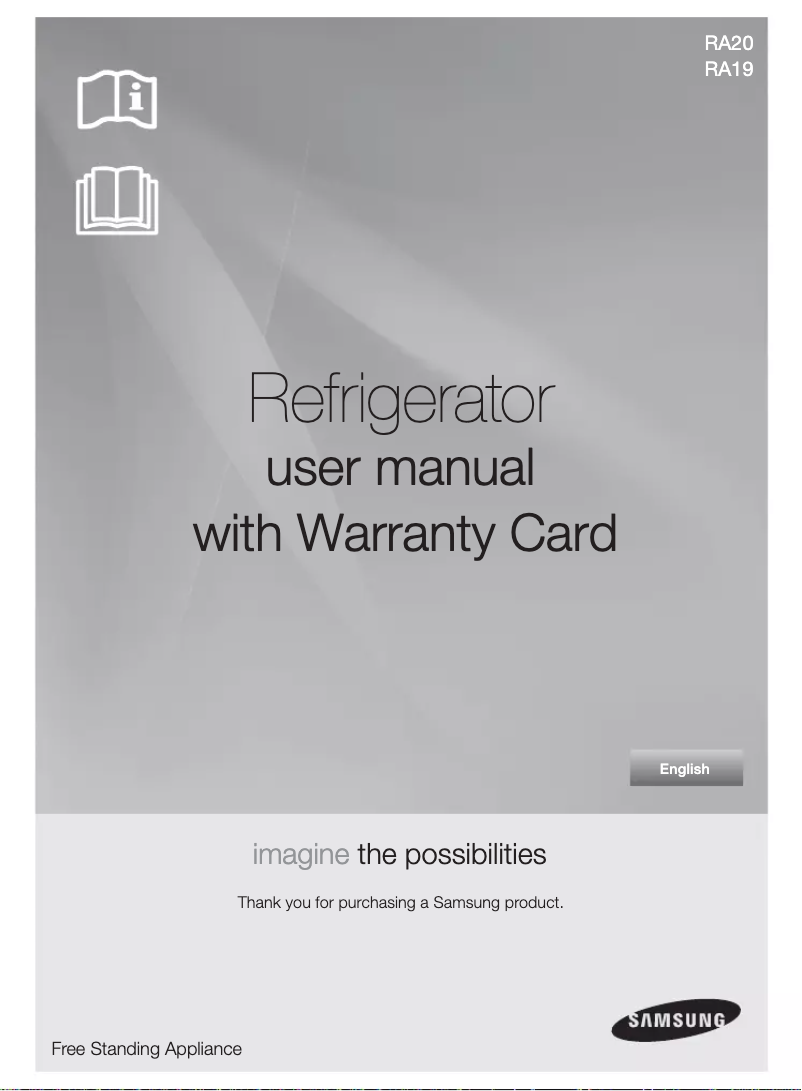 First page image of the manual for RA20GCGL1