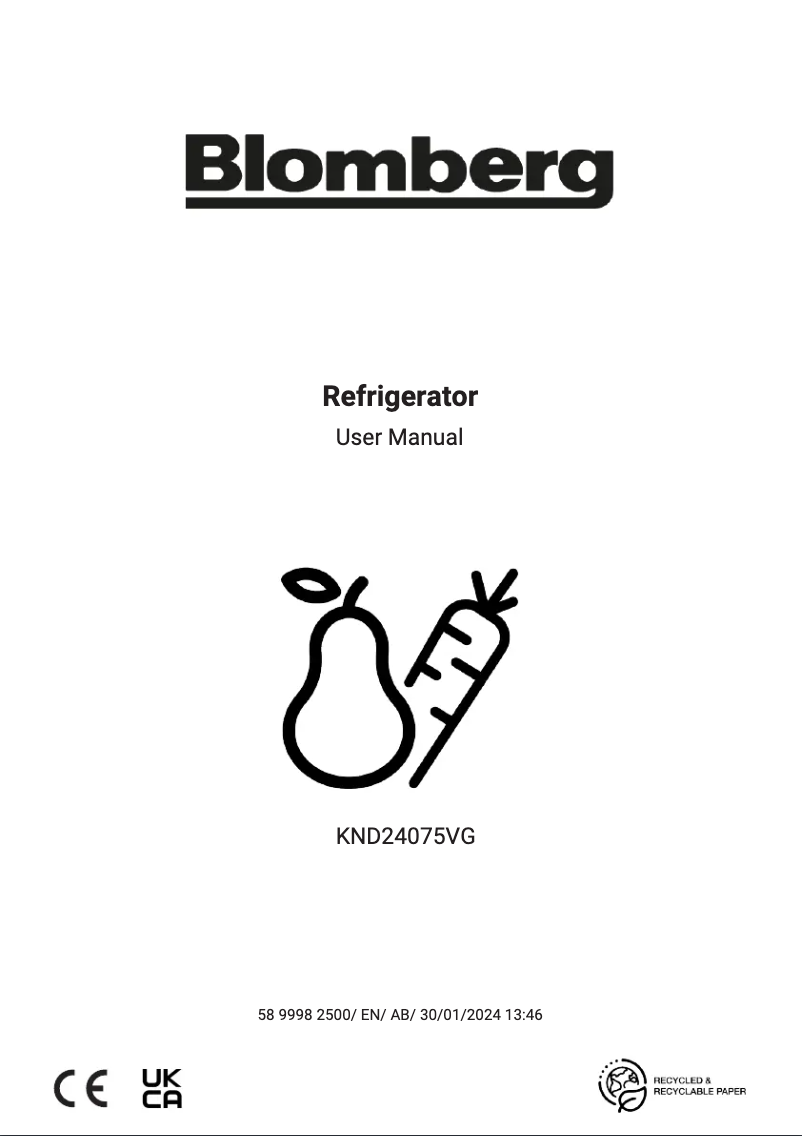 First page image of the manual for KND24075V