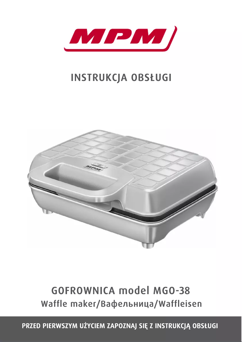 First page image of the manual for MGO-38