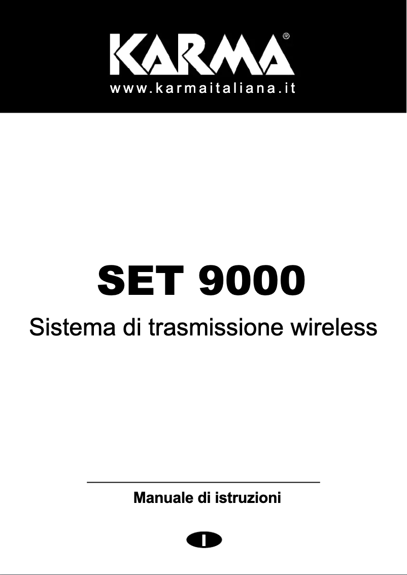 First page image of the manual for SET 9000A