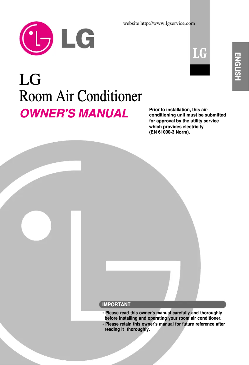 Page 1 of the manual User Manual LG ASUH1865GM1