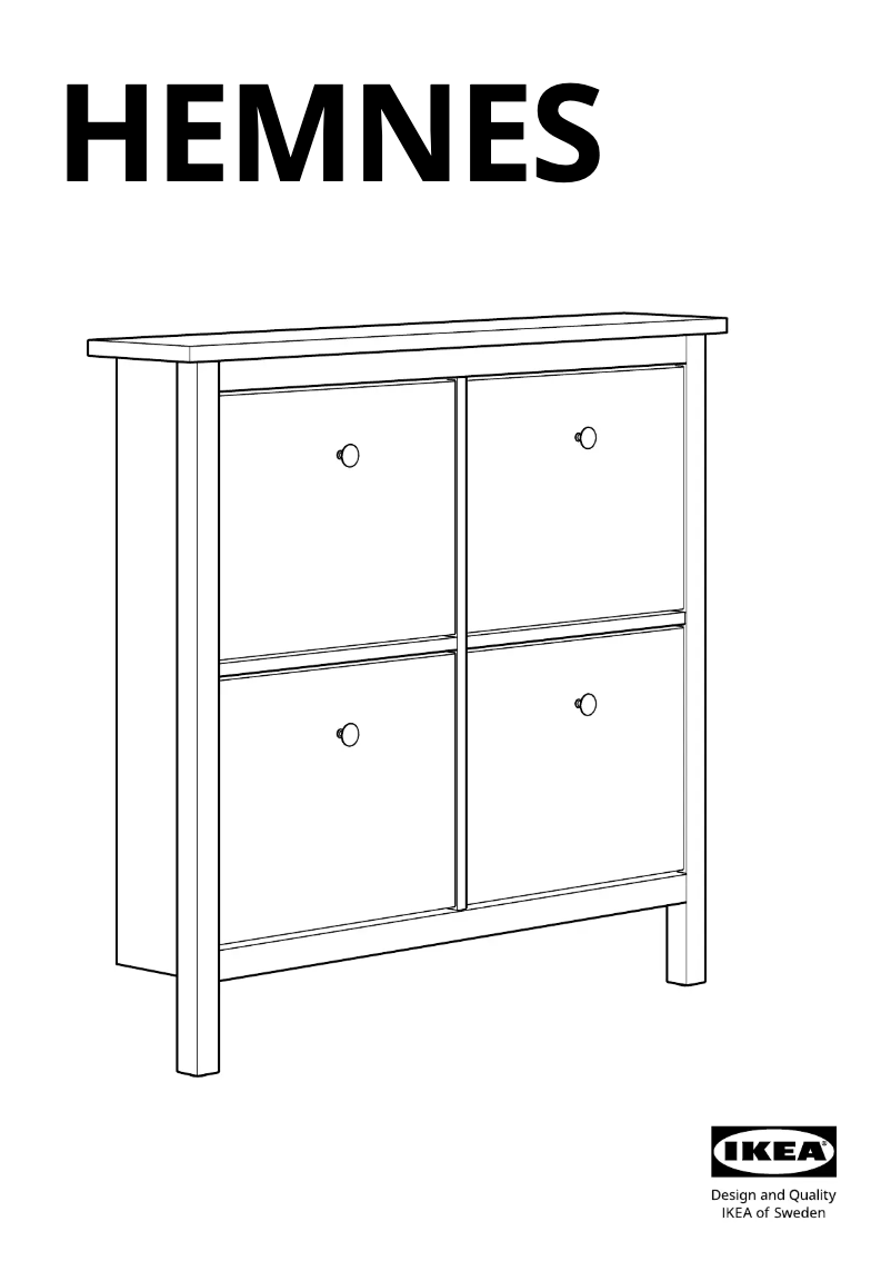 First page image of the manual for HEMNES 303.817.53