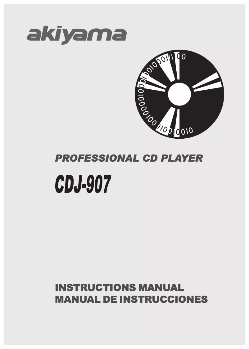 Page 1 of the manual User Manual Akiyama CDJ-907