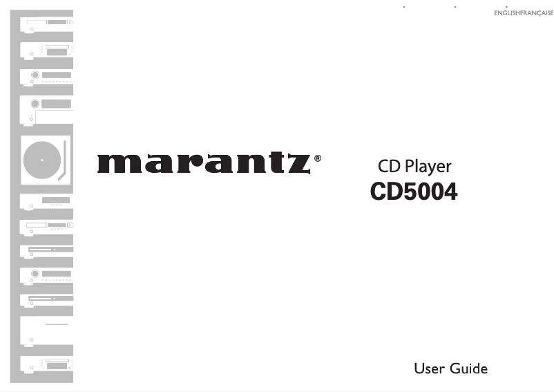 Page 1 of the manual User Manual Marantz CD5004