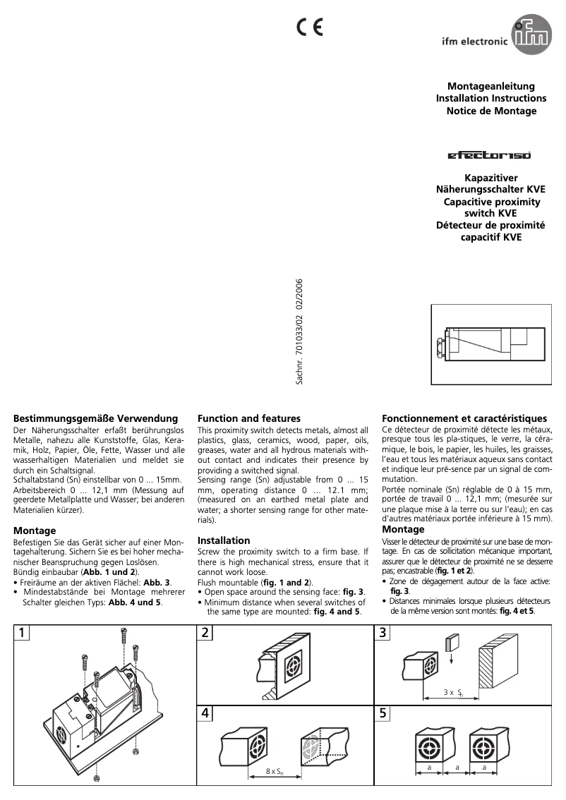 First page image of the manual for KV5001