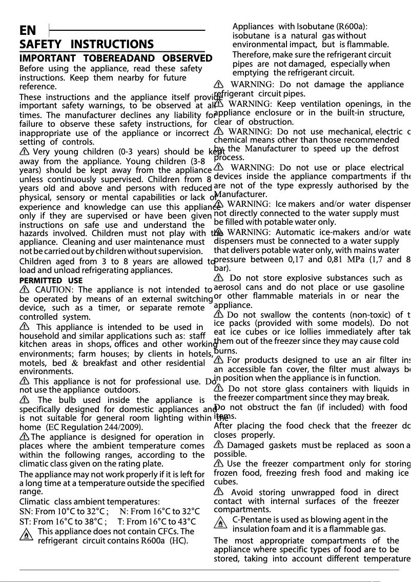 Page 1 of the manual Installation Guide Hotpoint UH8 F1C W 1