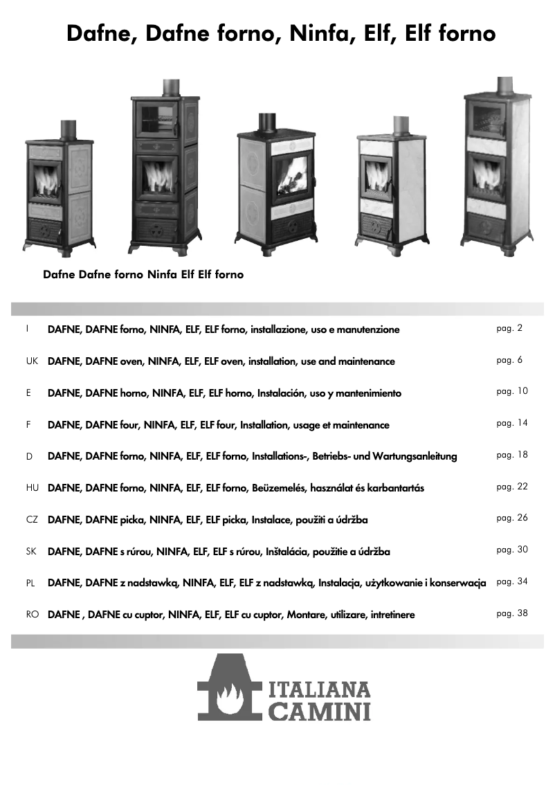 First page image of the manual for Ninfa