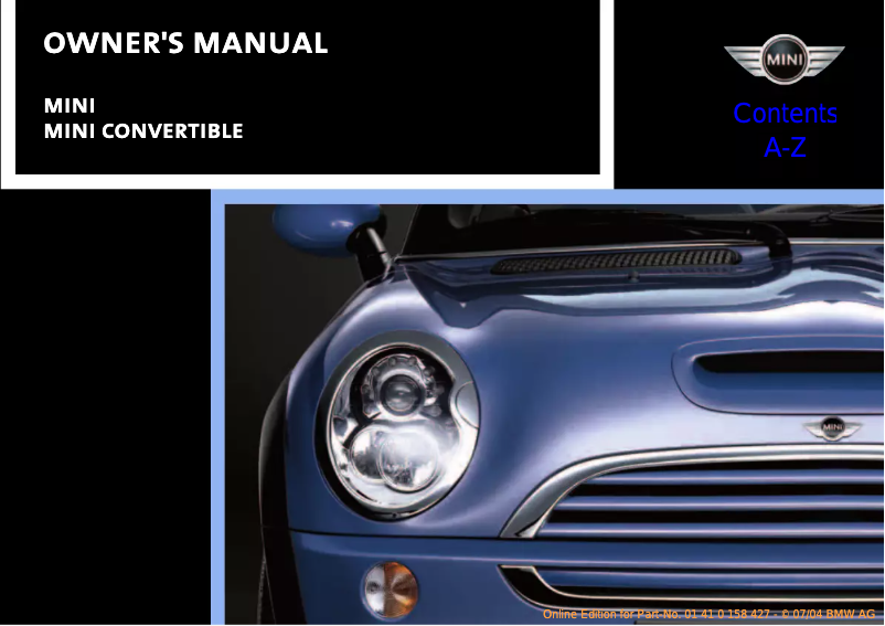 First page image of the manual for Convertible (2005)