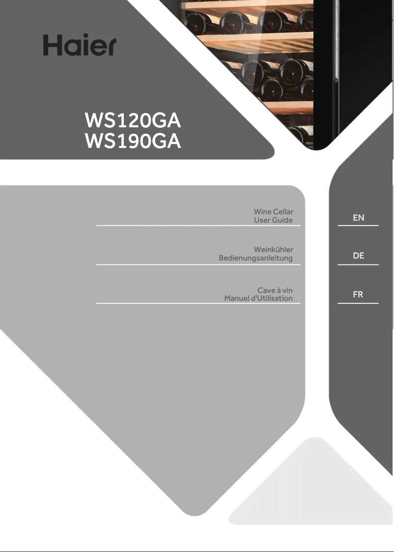 First page image of the manual for WS190GA