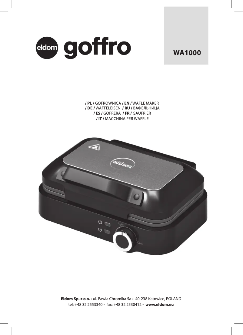 First page image of the manual for Goffro WA1000