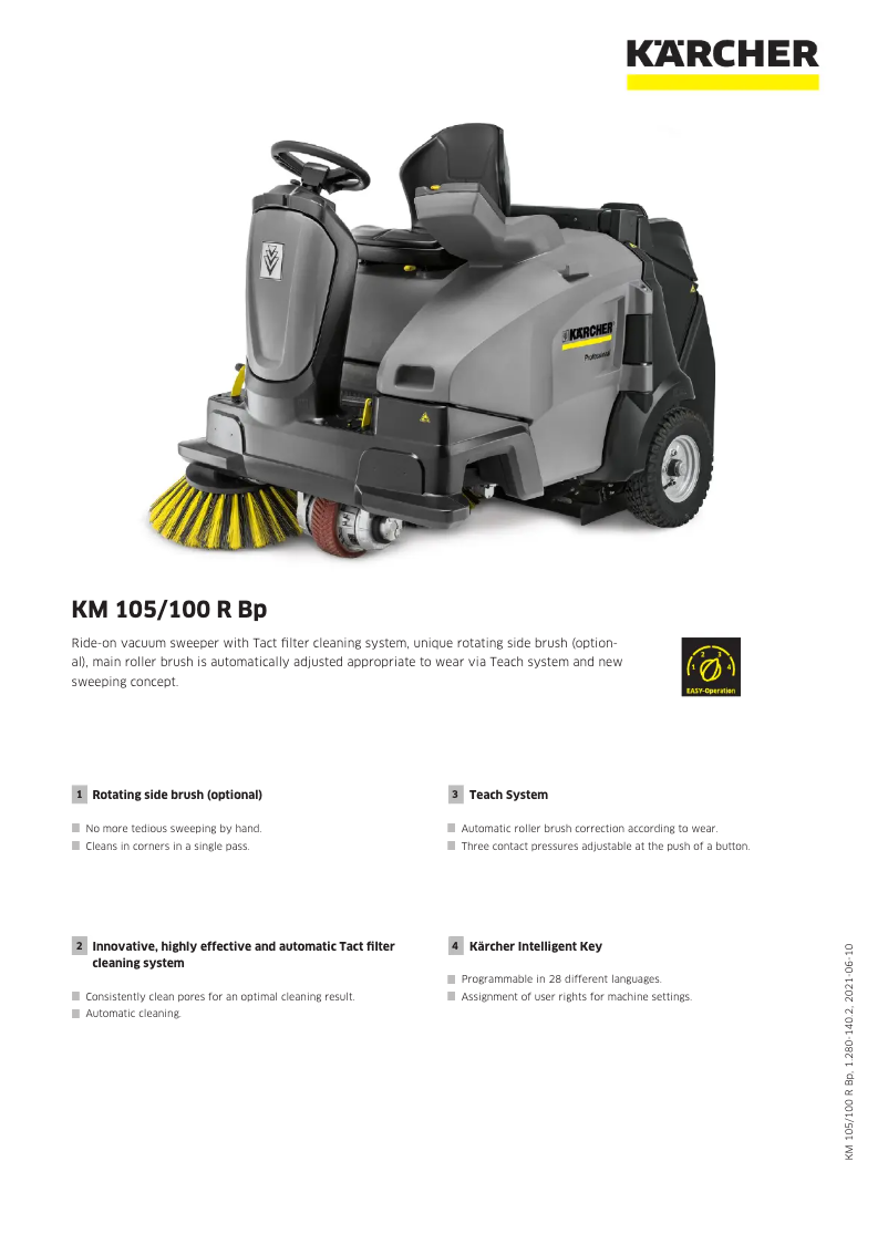 Image de la première page du manuel de l'appareil KM 105/100 R Bp