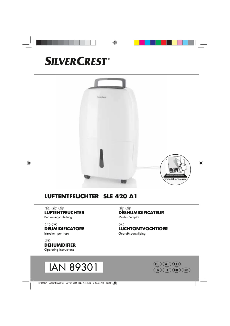 Page 1 of the manual User Manual SilverCrest SLE 420 A1