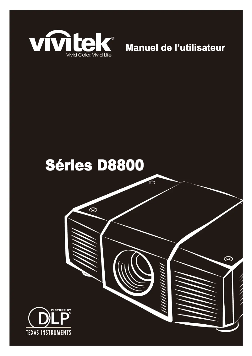Image de la première page du manuel de l'appareil D8800
