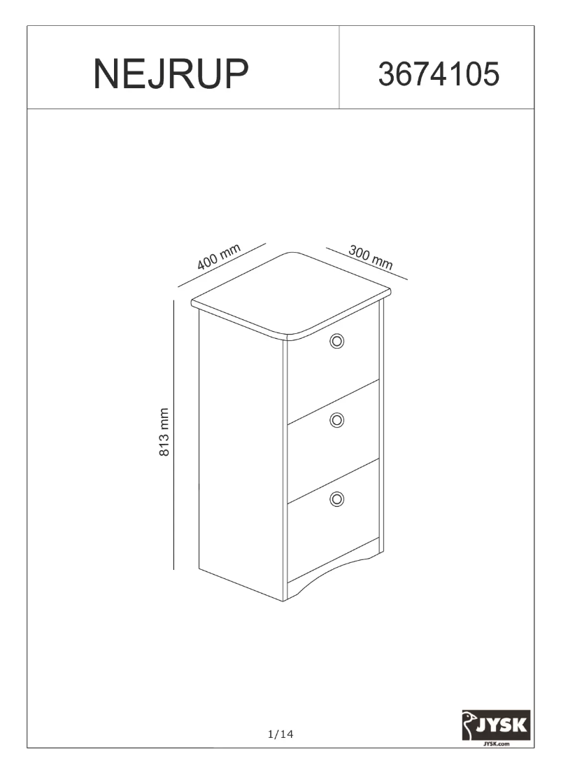 First page image of the manual for Nejrup (40x81x30)