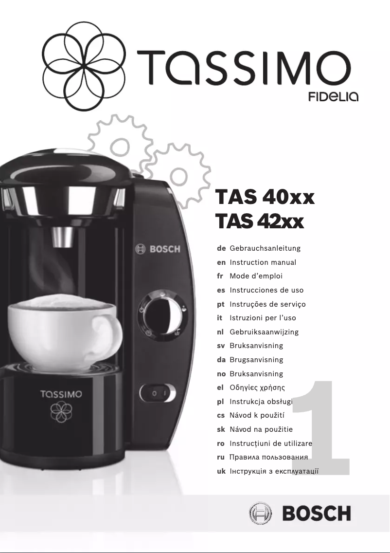 First page image of the manual for Tassimo TAS4213