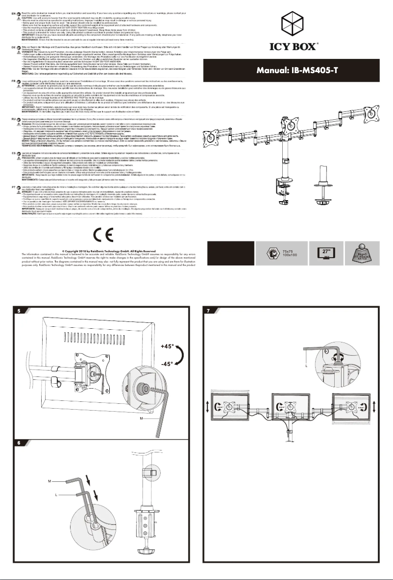Page 1 of the manual User Manual Icy Box IB-MS405-T