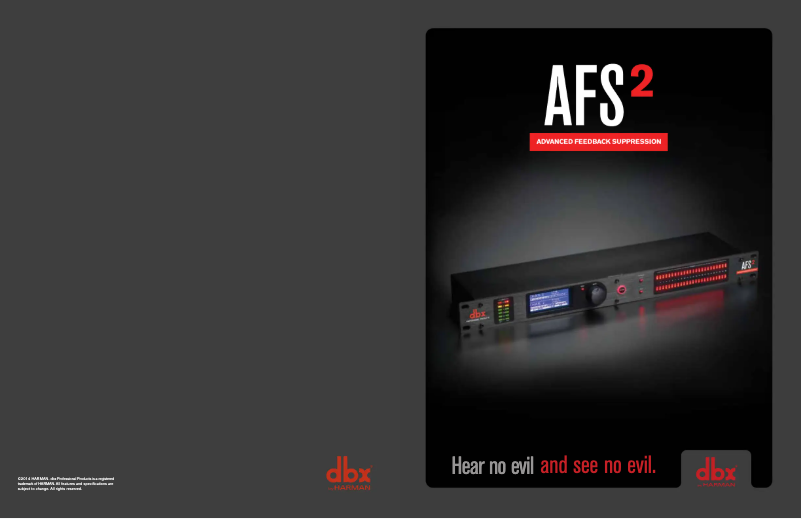 Page 1 of the manual Brochure DBX AFS2