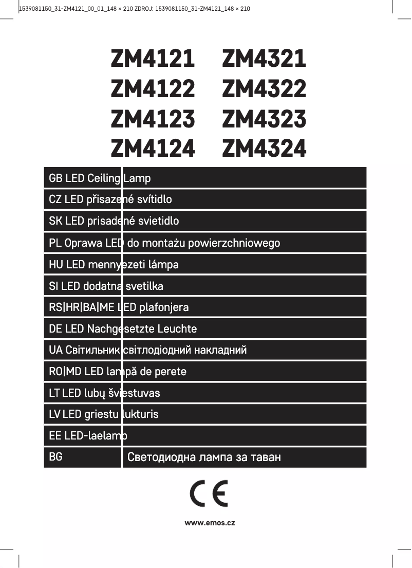 First page image of the manual for ZM4121