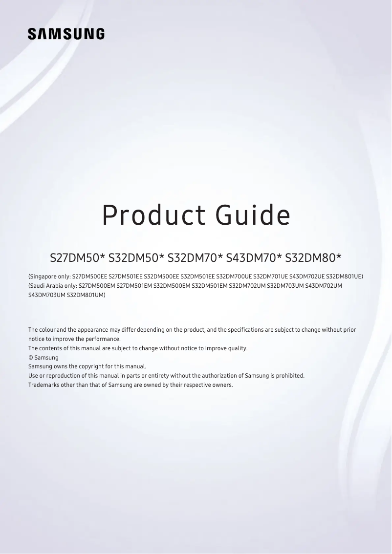 First page image of the manual for S32DM500EE