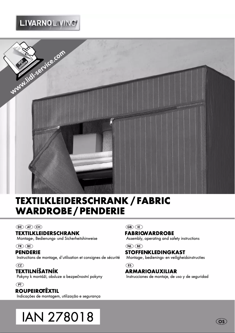 First page image of the manual for IAN 278018