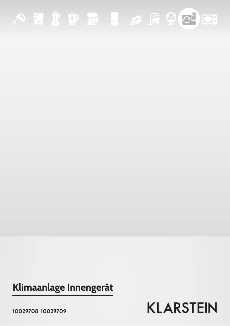 Page 1 of the manual User Manual Klarstein 10029708