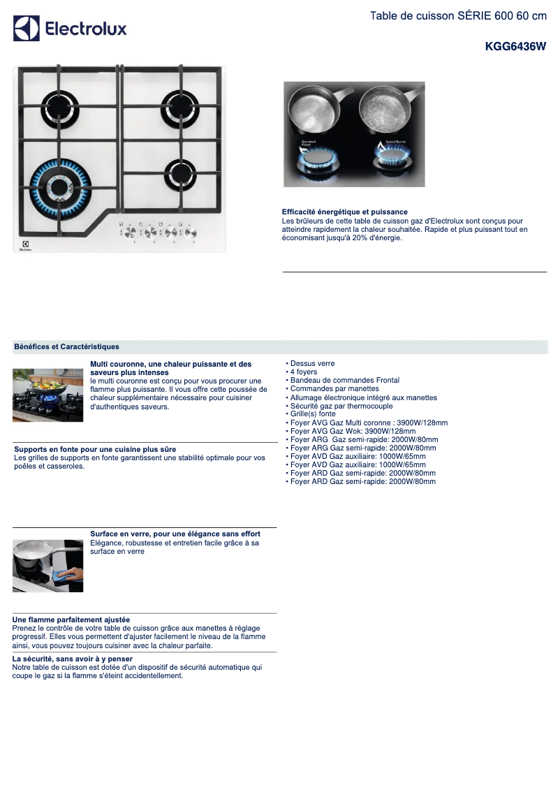 First page image of the manual for KGG6436W