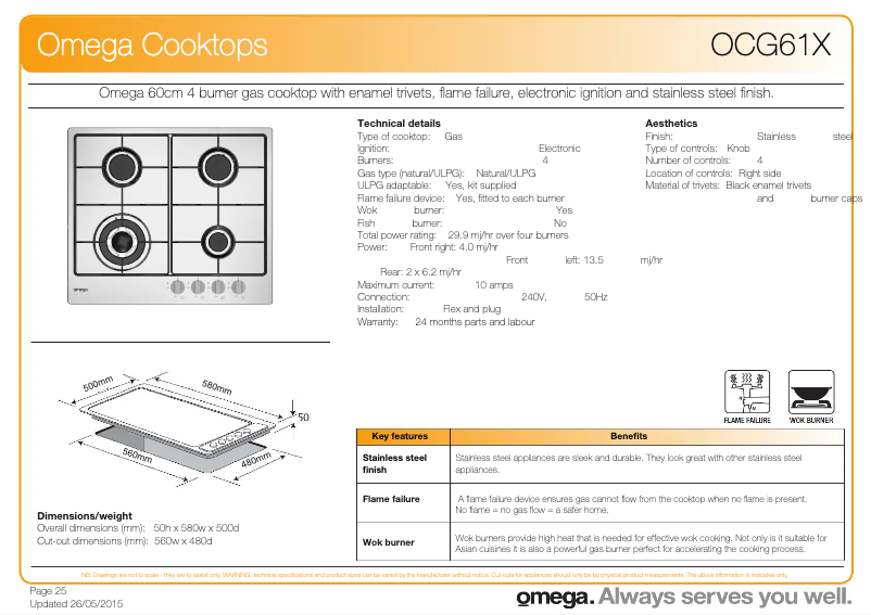 First page image of the manual for OCG61X