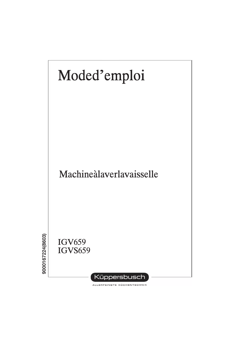 Image de la première page du manuel de l'appareil IGV 659