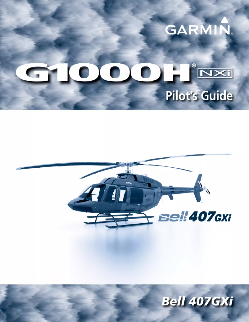 Page 1 of the manual User Manual Garmin G1000H NXI