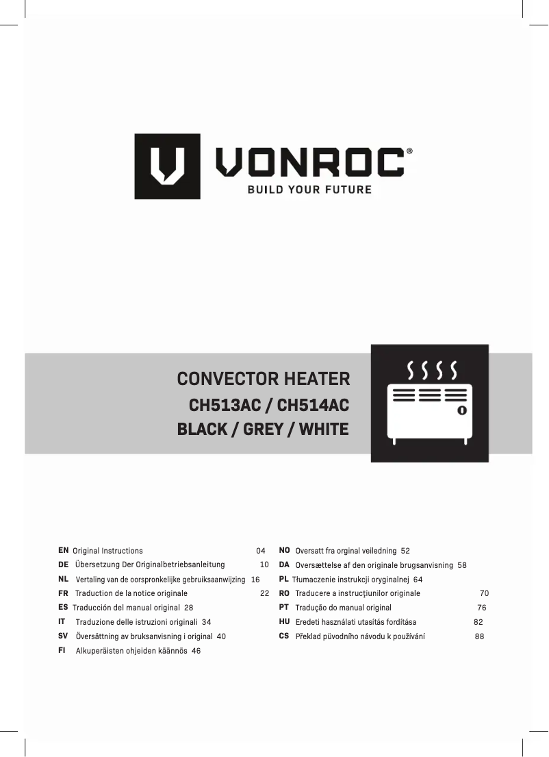 Page 1 of the manual User Manual Vonroc CH513AC
