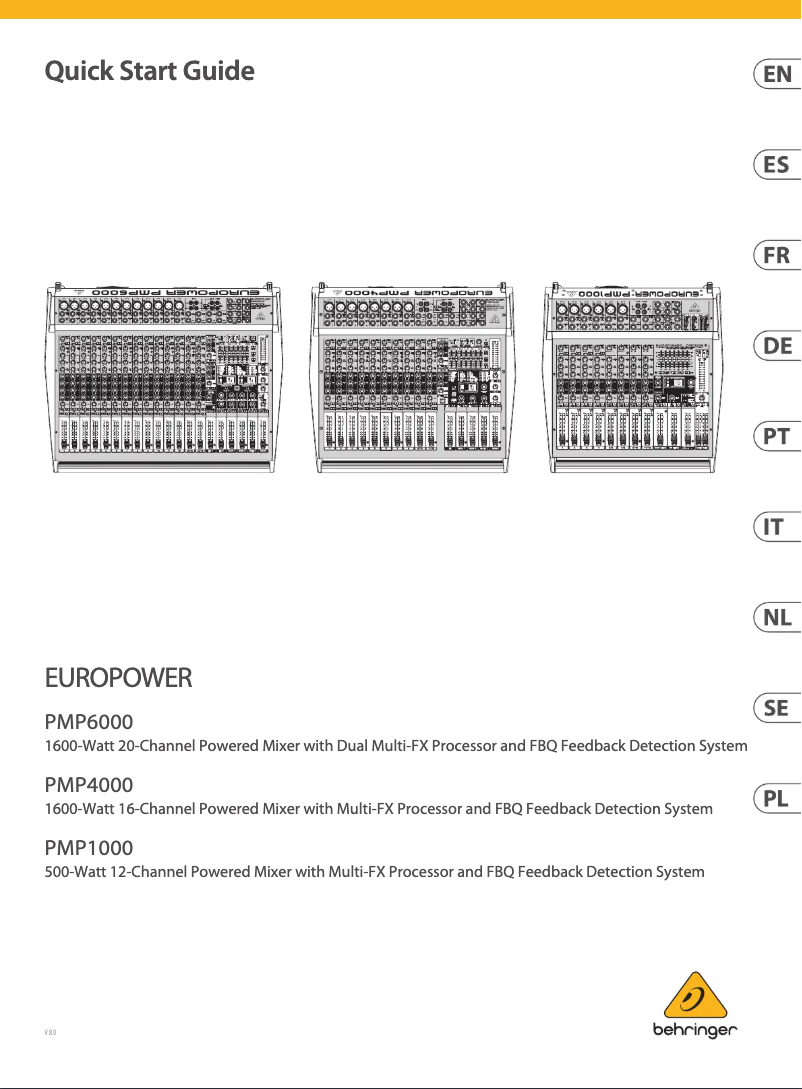 First page image of the manual for Europower PMP4000