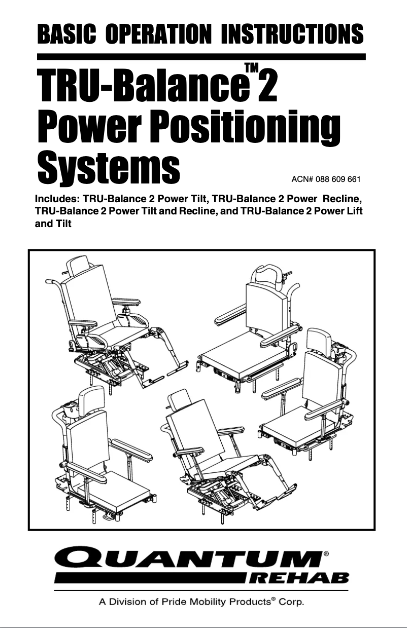 Page 1 de la notice Instructions / montage Quantum TRU-Balance 2