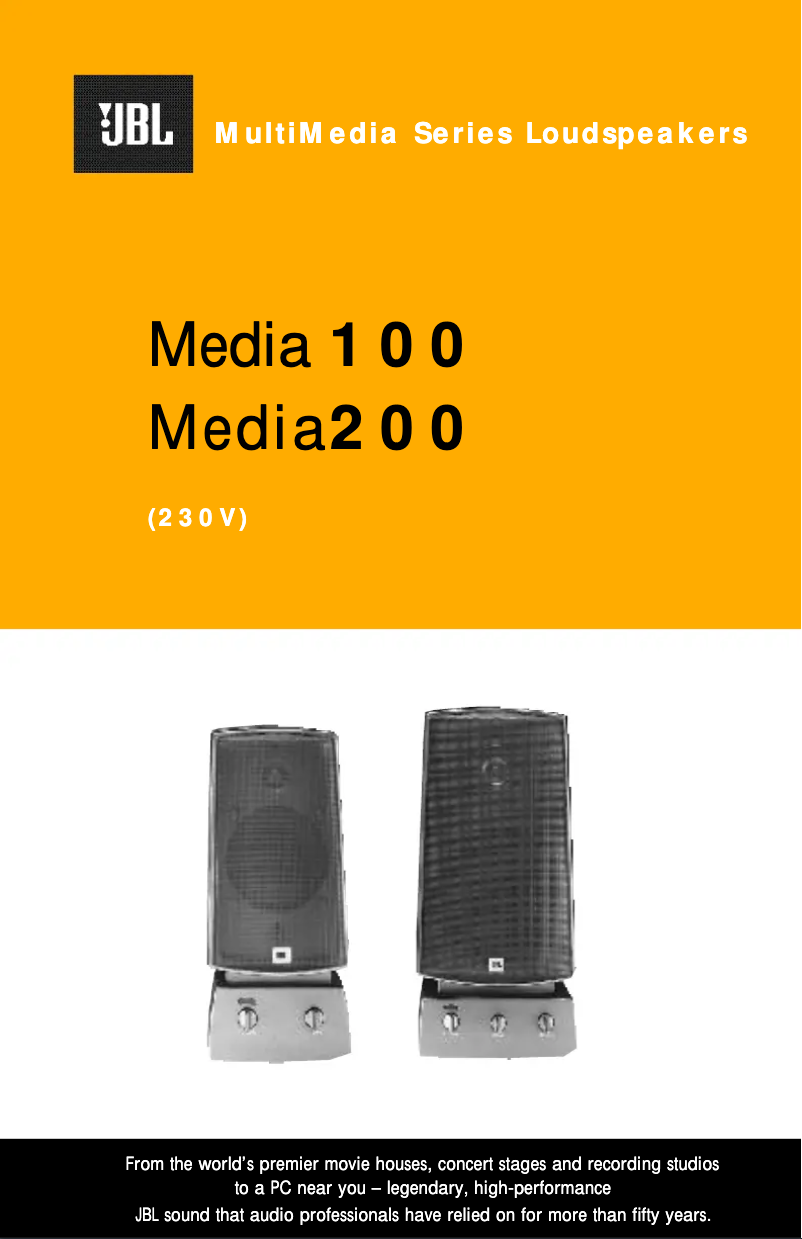 First page image of the manual for Media 100