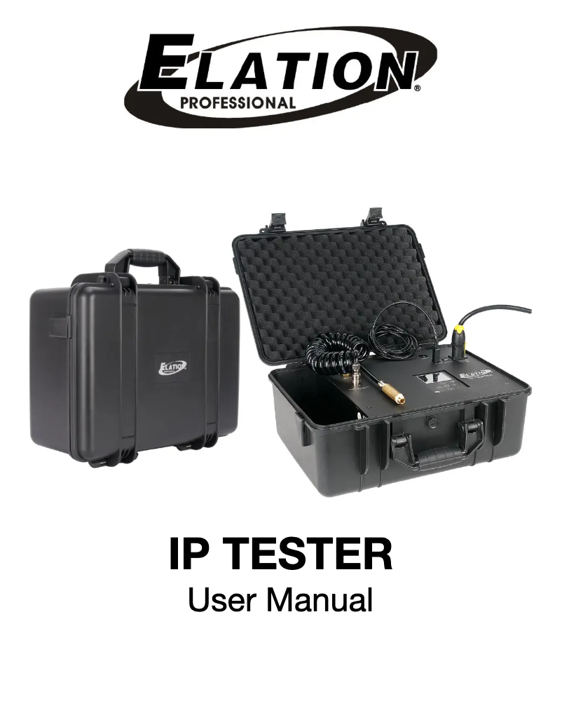 Page 1 of the manual User Manual American DJ IP Tester
