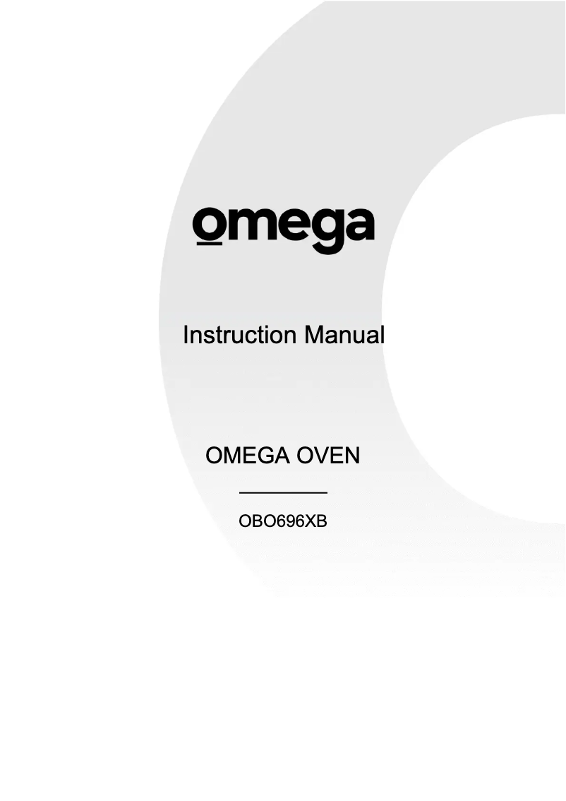 Page 1 of the manual User Manual Omega OBO696XB