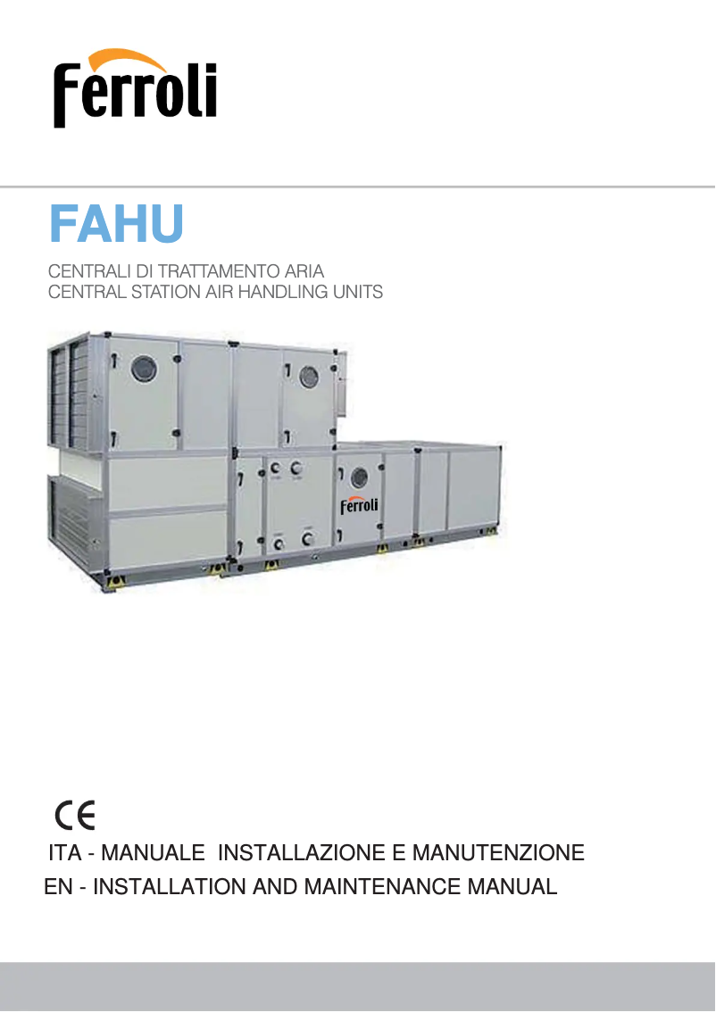 First page image of the manual for Fahu