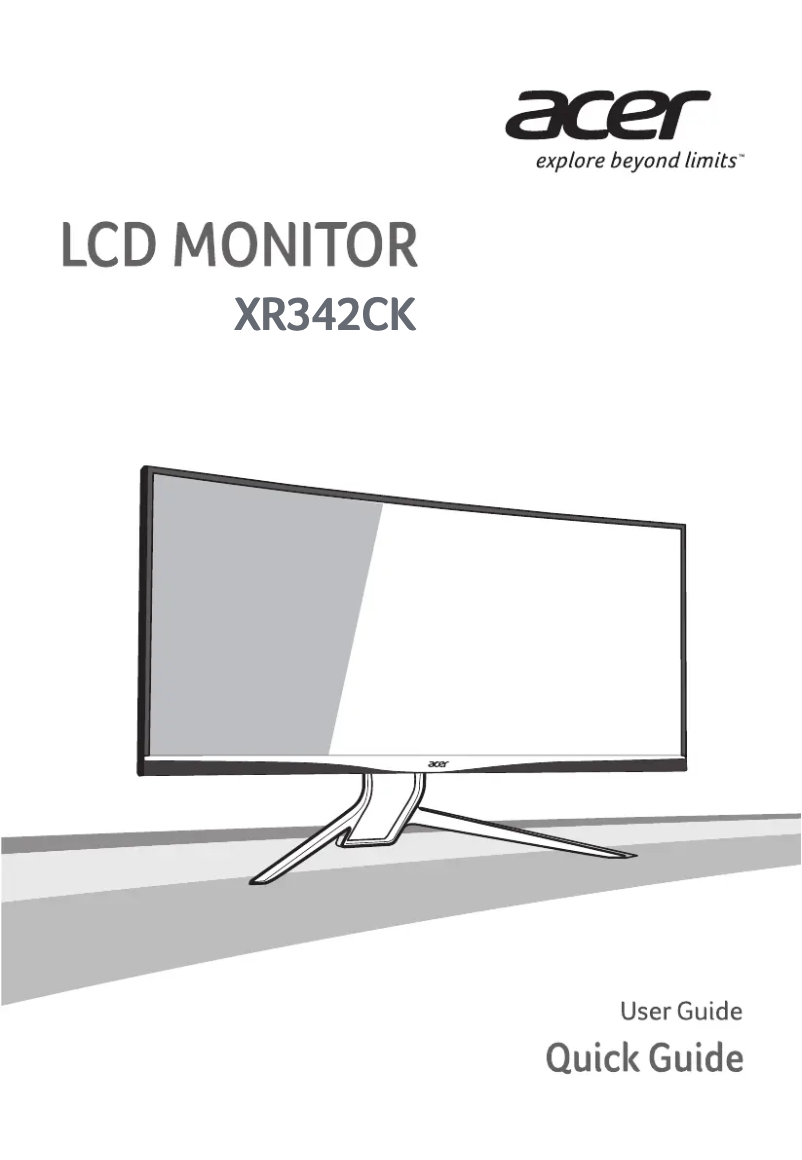 Page 1 of the manual Quick Start Guide Acer XR342CK