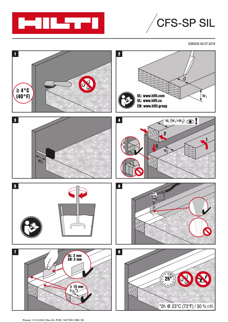 First page image of the manual for CFS-SP SIL