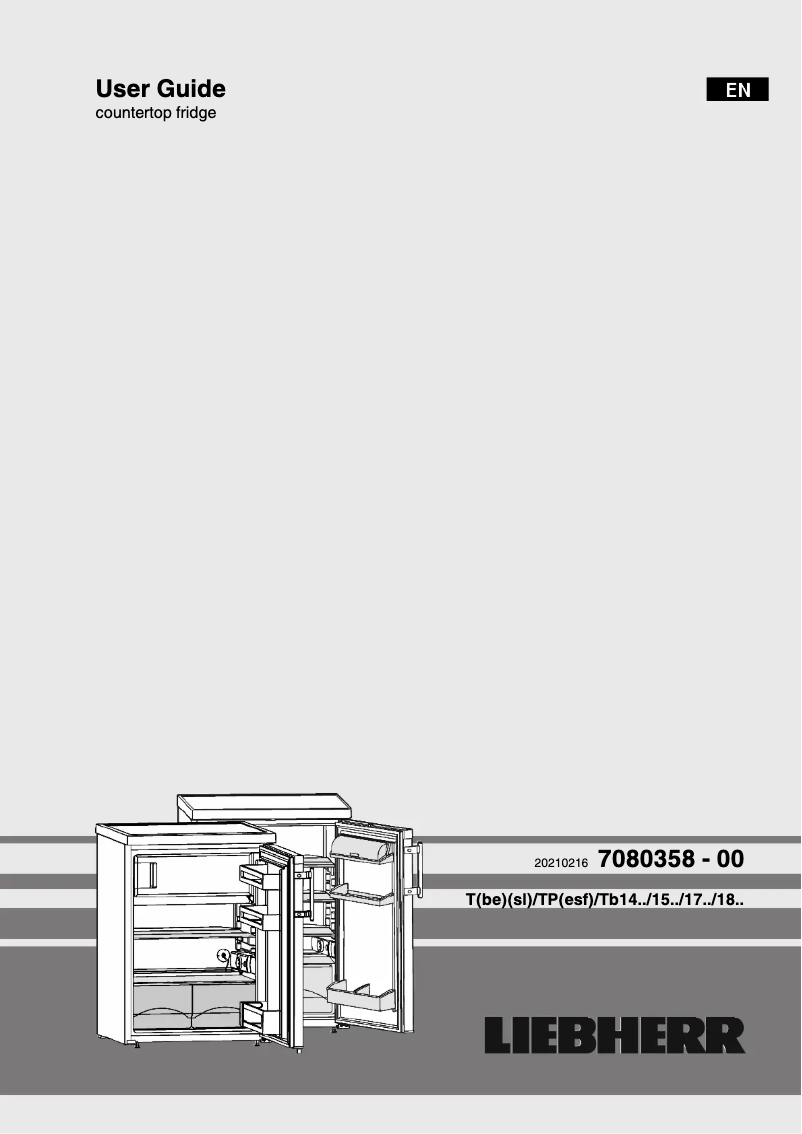 Page 1 of the manual User Manual Liebherr T 1710 Comfort