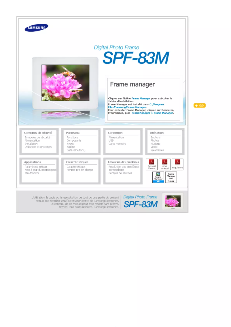 First page image of the manual for SPF-83M